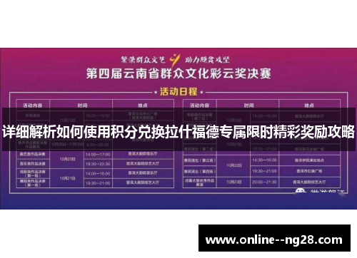 详细解析如何使用积分兑换拉什福德专属限时精彩奖励攻略